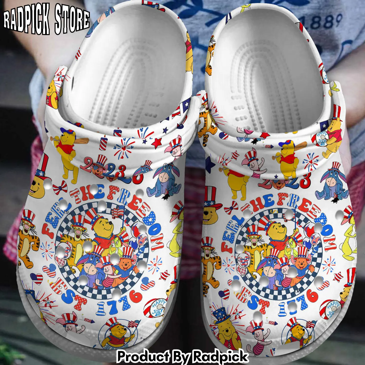Radpick premium pooh and friends cartoon book clogs shoes comfortable for men women aow rp6522160